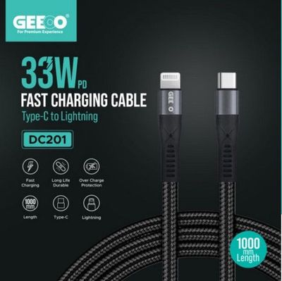 Geeoo DC 201 Type C To Lightning 33w PD Charging Cable_img_0
