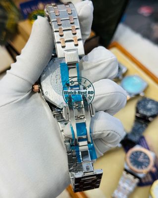 Audemars Piguet AP Dual Tone Rose Gold Black Quartz Movement Sqr Watch (AA Grade)_img_3