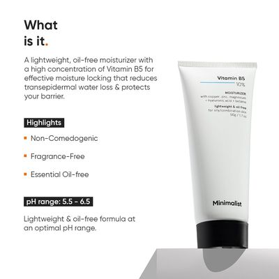 Minimalist 10% Vitamin B5 Moisturizer – For Dehydrated Skin & Damaged Barrier Repair_img_1