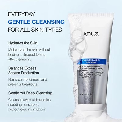 Anua 8 Hyaluronic Acid Hydrating Gentle Foaming Cleanser 150 ml_img_3