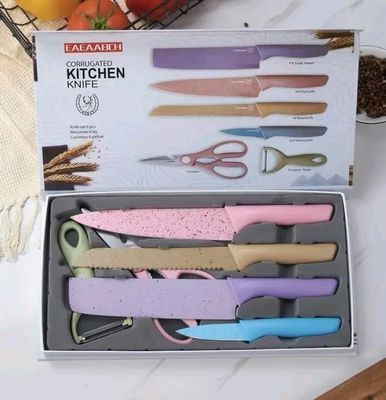 Colourful nonstick coating kitchen knife set_img_0