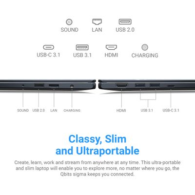 Qbits Sigma X2 Laptop Intel® Core™ i5-1240P (4.40 GHz 12 MB Cache) with 8 GB RAM and 1TB M.2 Western Digital NVMe SSD_img_3