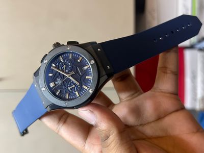 HUBLOT BELT SPIDER BLUE DIAL BLACK CASE BLUE BELT_img_0