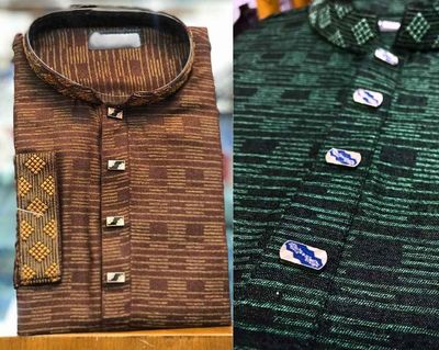 Green Shade Super Soft Cotton Panjabi | Yellow Green_img_0