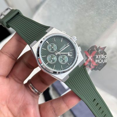 Tissot PRX Chronograph || Active || Silicon Strap || Green_img_2