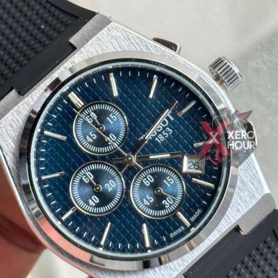 Tissot PRX Chronograph || Active || Silicon Strap ||Blue dial_img_4