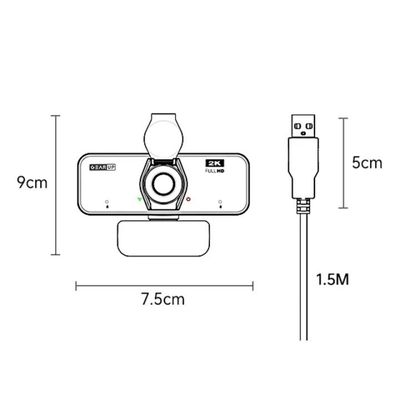 GearUP K450 Webcam- 2K 4.0MP HD USB Webcam with Privacy Cover Plug & Play USB Webcam with Built-in Mic_img_1