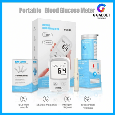 GearUP BGM-20 Diabetes Measuring Machine/ Blood Glucose Meter With 25 Test Strips_img_2