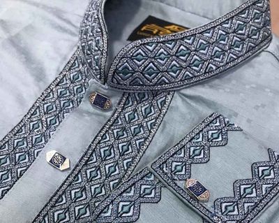 Elegant Gorgeous Cotton Panjabi | Green Blue_img_7