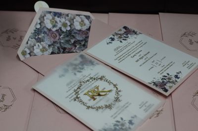 Baby Pink Blossoms Classic Invitation Set