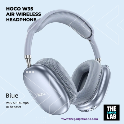 Hoco W35 Air Wireless Headphone- silver/Green Color_img_1