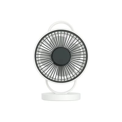 YAGE YG-7999 Rechargeable 8-Inch 360° Rotation Fan with LED Light – White Color