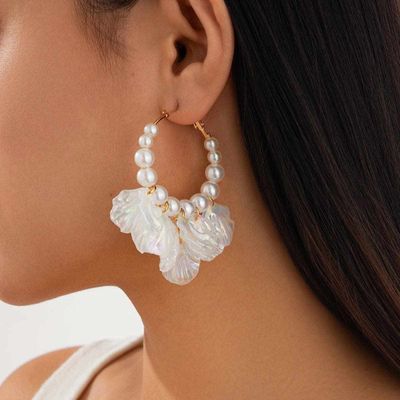 Pearl shell drop earring_img_0