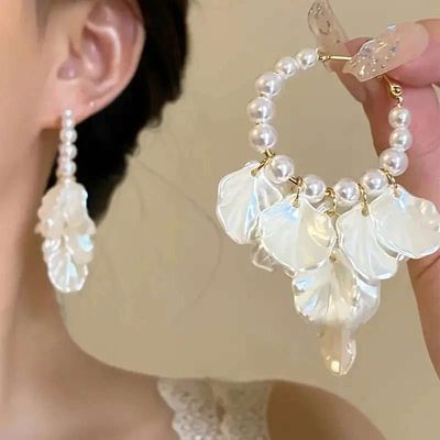 Pearl shell drop earring_img_1