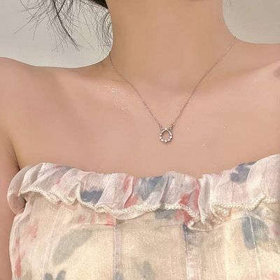 cute Stone silver chain_img_1