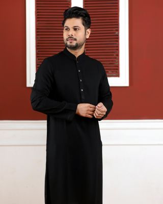 Eternal Elegance Black Panjabi_img_1