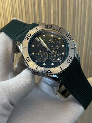 Tag Aquaracer Green Dial Silver Bezel Green Belt_img_0