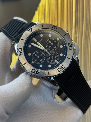 Tag Heuer Aquaracer Black Dial Silver Bezel Black Belt_img_0