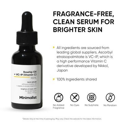 Minimalist Rosehip 100% Oil with Vitamin C – Face Serum for Glowing Skin (For Men & Women)_img_2