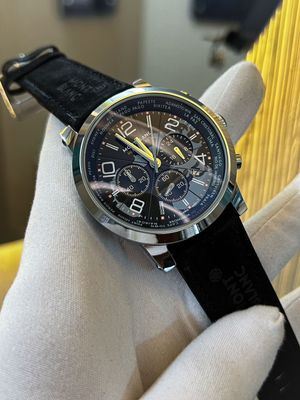 Mont Blanc Black Dial 3 chrono Black Belt AA_img_0