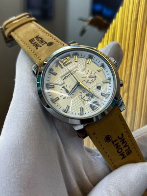 Mont Blanc 12/6 White Dial Mustard Belt AA_img_0