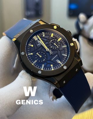 Hublot Spider Blue Dial Black Case Blue Belt AA_img_0