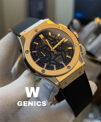 Hublot Spider Black Dial & Belt Rose Gold Case AA_img_0