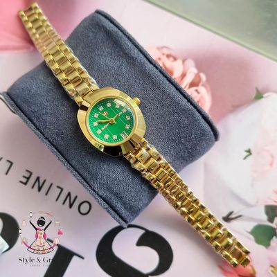 Rado GOLD With Green Dial with Stone_img_4