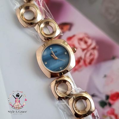 Gucci || Blue Marbel Dial || Bracelet gorgeous one || Rose gold_img_0