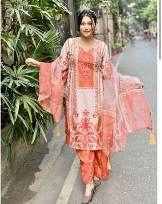 Ready Made Pure dubai silk Digital Print Three Piece_img_0