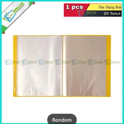 Display Book Plastic File Folder Display Presentation Book, A4 Size 100 Pocket, Random color- 1pcs_img_2