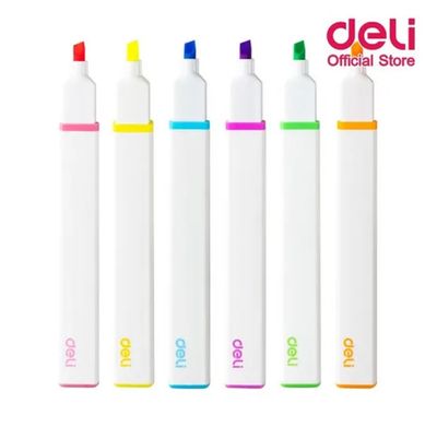 Deli Highlighter Pen U13 6c Six Colors Set_img_1