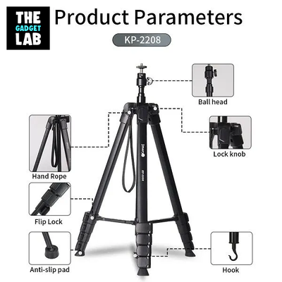 Jmary Tripod KP-2208 Professional Tripod With Mobile Holder_img_1