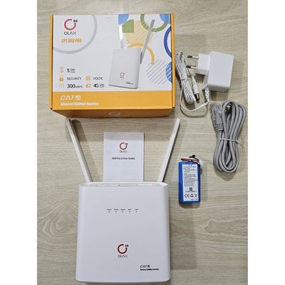 OLAX AX9 Pro 300Mbps 4G SIM Supported WiFi Router with 4000mAh in Built Battery – White Color_img_0