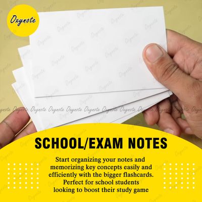OXYNOTE 3 x 5 inches Index Flash Cards - 50 Cards - Suitable for Exam Preparation, Cheat Sheets, Short Notes, Syllabus Revision_img_10