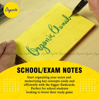OXYNOTE 3 x 5 inches Index Flash Cards - 50 Cards - Suitable for Exam Preparation, Cheat Sheets, Short Notes, Syllabus Revision_img_9