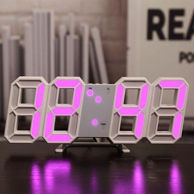 3D LED Digital Wall Clock with Alarm & Temperature Display_img_4