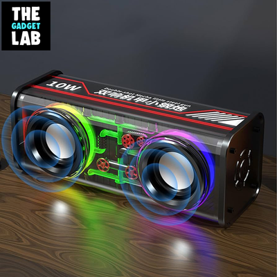 Mecha V8 Transparent 10W RGB Colorful Lights Bluetooth Speaker_img_0