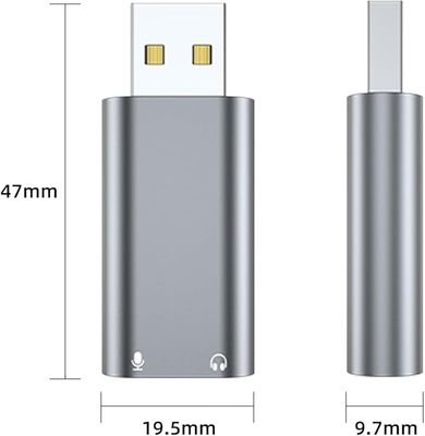 USB Audio Adapter Sound Card - USB to 3.5mm (combo Port) Headphone and Mic Converter for Enhanced PC Audio Experience_img_1