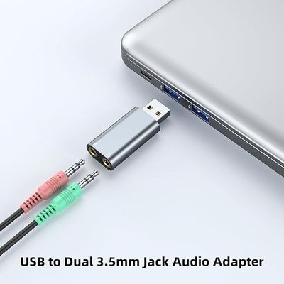USB Audio Adapter Sound Card - USB to 3.5mm (combo Port) Headphone and Mic Converter for Enhanced PC Audio Experience_img_2