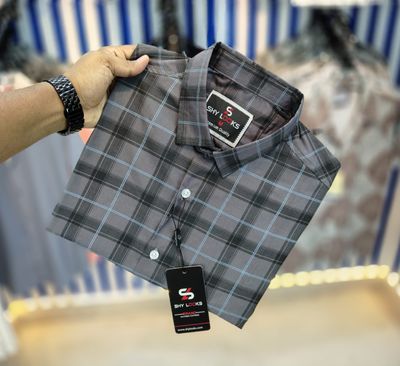 Shy Looks Pure Cotton 'Full Sleeve Check Shirt_img_1