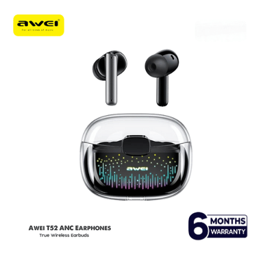 Awei T52 ANC TWS Wireless Earbuds Colorful Breathing Light Headphones_img_0