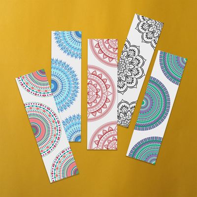 5 Pieces Mandala Art Bookmark by Oxynote_img_6