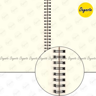 Spiral Notebook by OXYNOTE - 8.5 x 5.5 inches - 120 Pages - Double Wire-O Binding_img_6