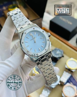 Audermars Piguet AP Silver Iced Blue Quartz Movement Sqr Watch (AA Grade)_img_0
