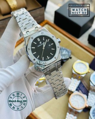 Audemars Piguet AP Silver Black Quartz Movement Sqr Watch (AA Grade)_img_0