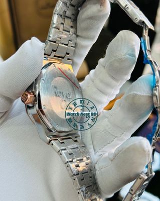 Audemars Piguet AP Dual Tone Rose Gold White Quartz Movement Plain Watch (AA Grade)_img_2