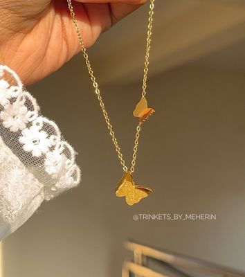 Butterfly neckpiece. 18k gold plated_img_1