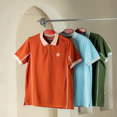 Premium Quality Piping Cut & Sew Design Pique Polo - Forest grn_img_6