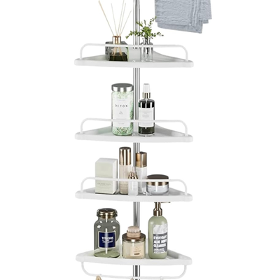 Adjustable Bathroom Corner Shelf Rack_img_2